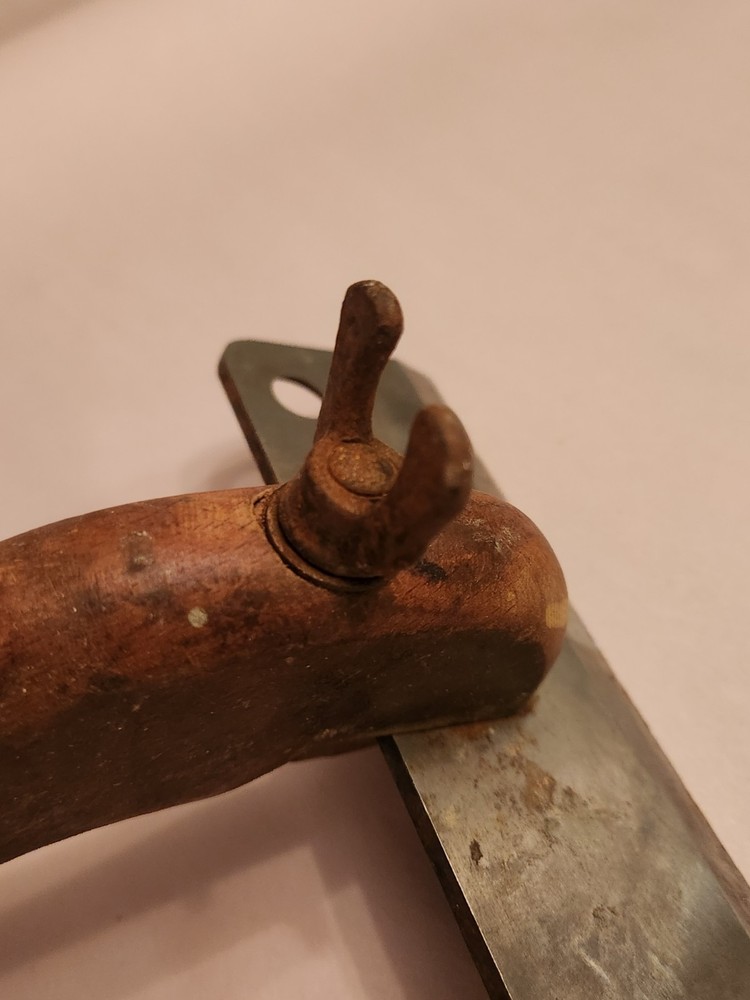 antique scraper weaving tool wood handle