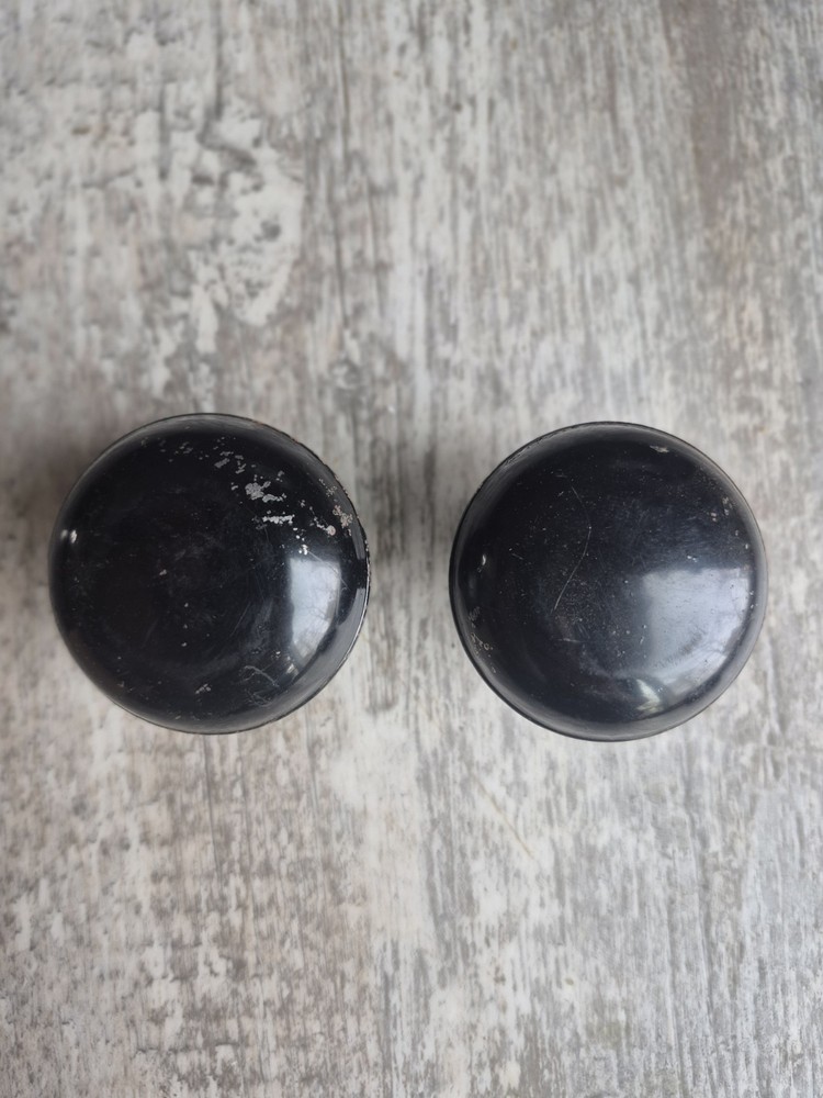 Antique Rim Knob Lock Black knobs Skeleton Key Complete 3 x 3.75 X 5/8 Open Box