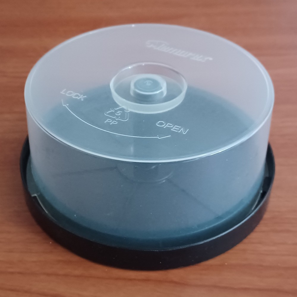 Memorex Empty Cake Box with Spindle CD DVD BLURAY Storage Case Holds 25 Discs