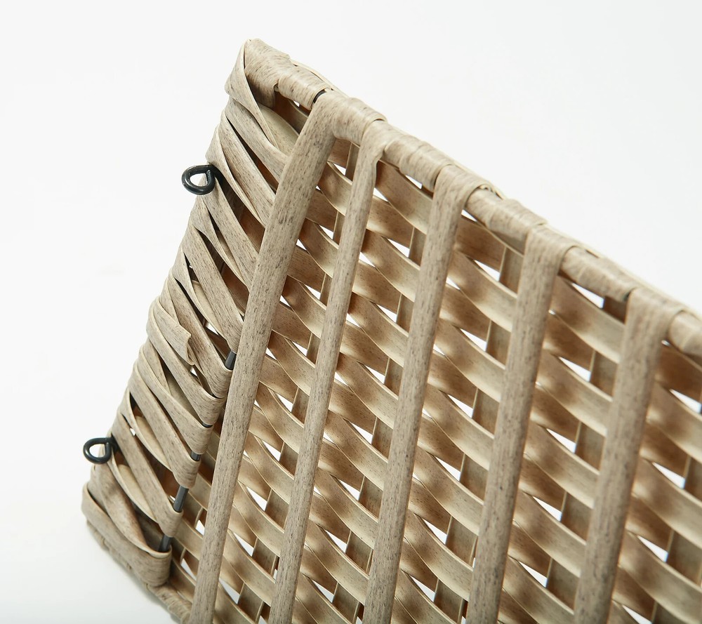 Bethlehem Lights Square Wicker Christmas Tree Collar in Grey Read Description