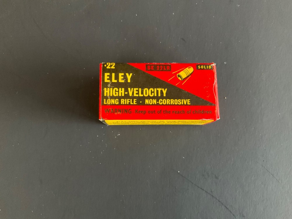 EMPTY 22 AMMO BOX ELEY long Rifle Rabbit MINTY