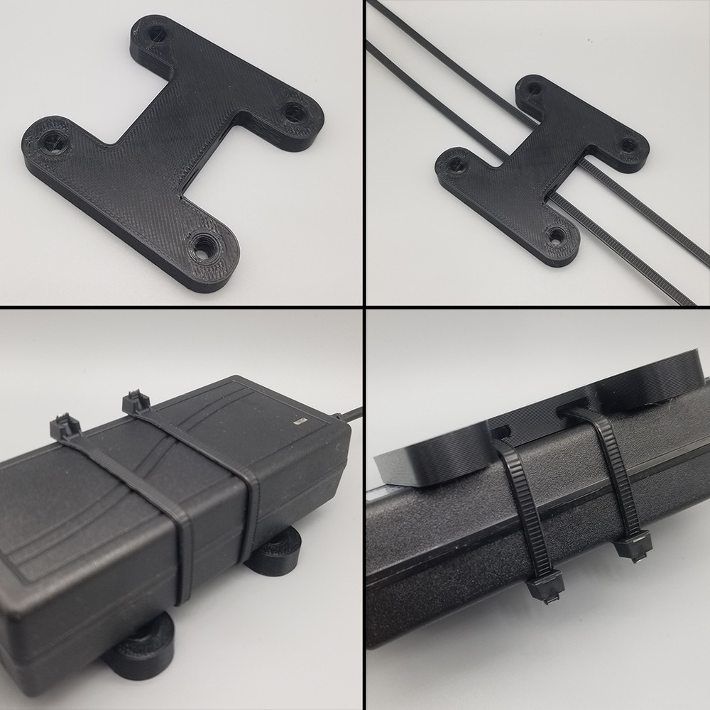 Zip Tie Power Brick Wall Mount - Multi Pack