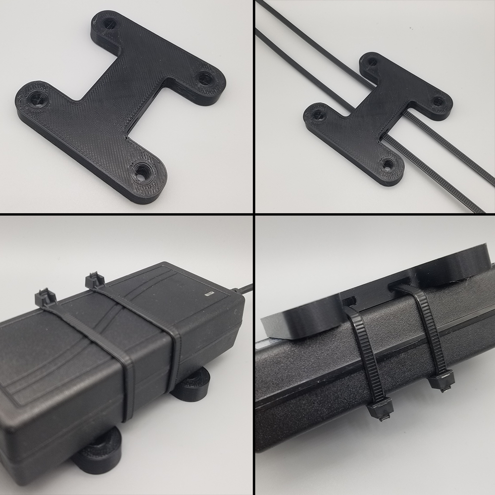 Zip Tie Power Brick Wall Mount - Multi Pack