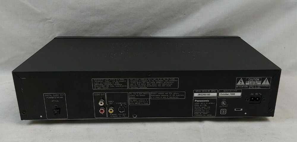 Panasonic DVD-A112U DVD Player EB-3826
