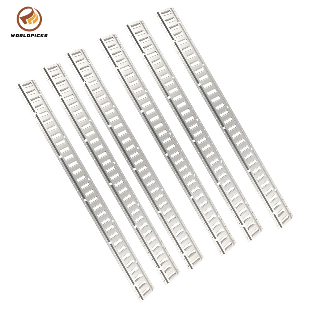 5' E Track Tie Down Rail 6 Pieces, Silver Galvanized, Universal Cargo Rail
