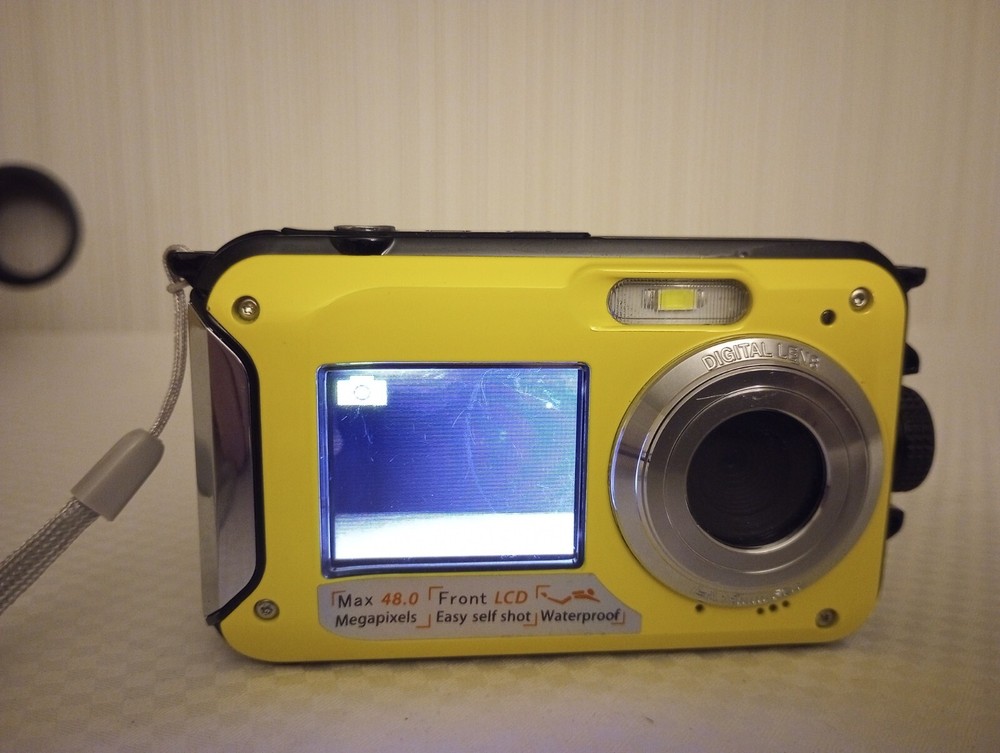 Underwater Camera Waterproof Digital Camera Selfie Dual Screen