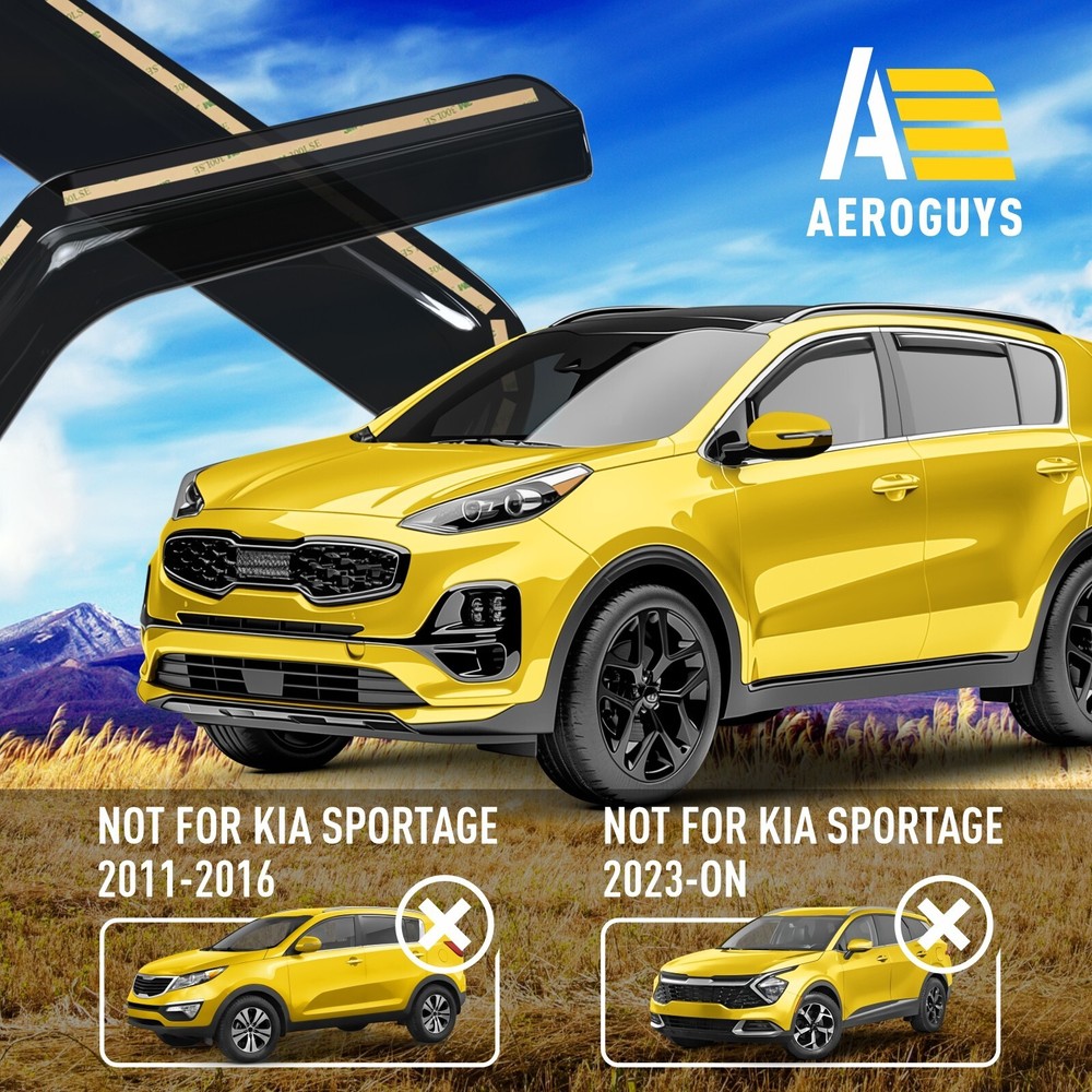Rain Guards Vent Visors Shade for 2017-2022 Kia Sportage