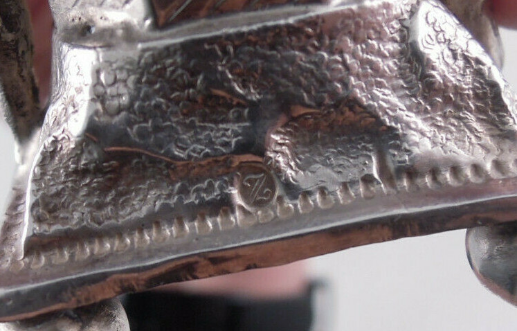 DUTCH SILVER MOVING WINDMILL FIGURINE