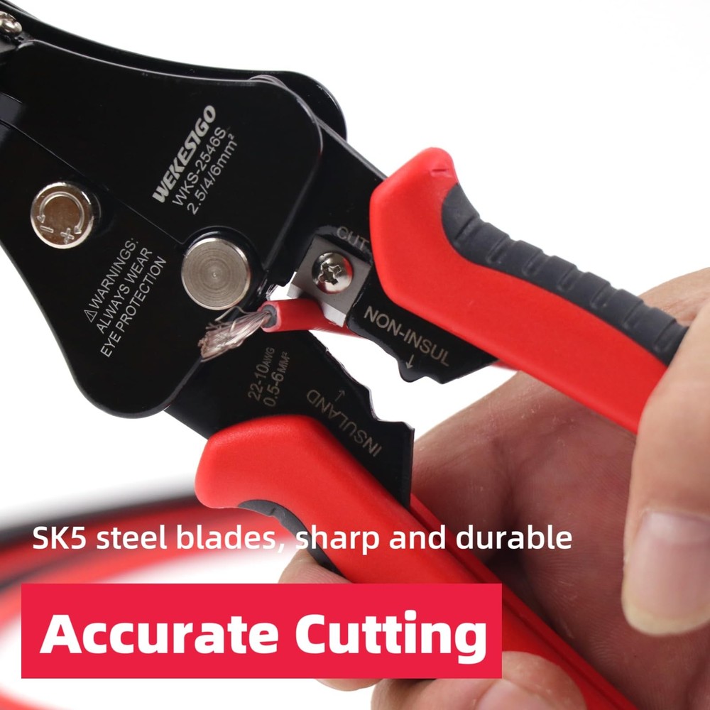 Automatic Solar Wire Solar Cable Stripper/Wire Cutter, 3 in 1 Adjustable Wire St