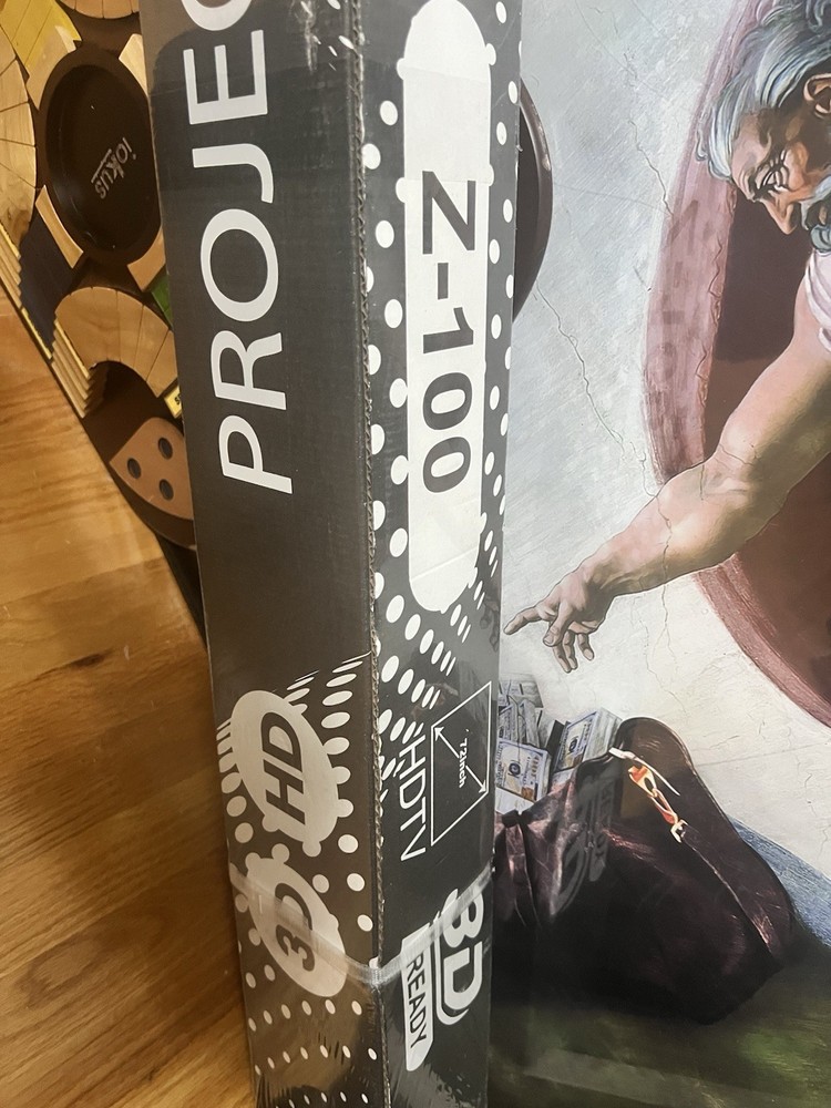 Zero Edge Z-100 3D Ready Projector Screen Diamond Cut I-Motorized