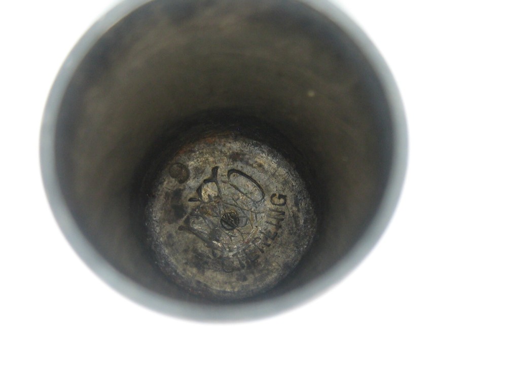 Antique Sterling Silver 17mm Sewing Thimble Size 9