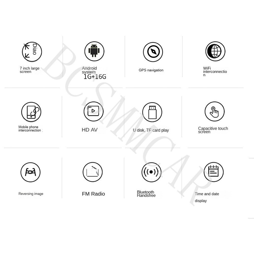 7 inch Car Radio touch screen Android 11 MP5 Player Multimedia Player WIFI