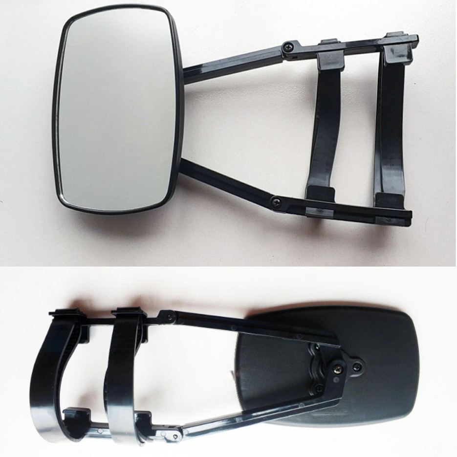 2Pcs Universal Adjustable Caravan Trailer Towing Mirror Clip-On Extension Mirror