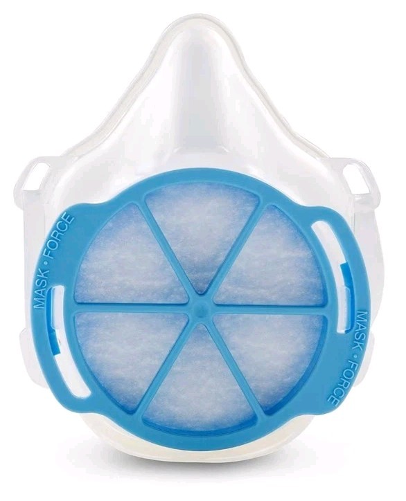Face Mask with 10 Filters, Size Medium Clear