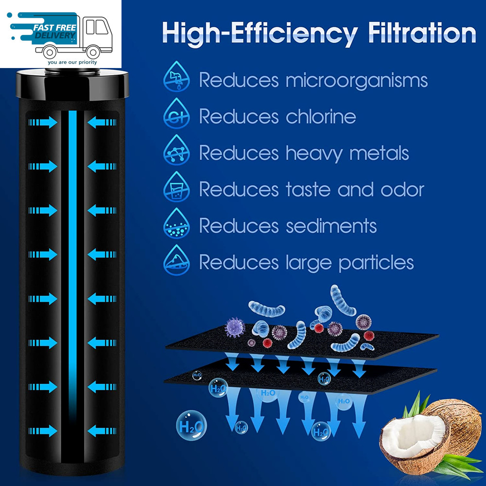 6 Packs Replacement Gravity System Filters BB9-2 Black For Berkey Water Filter