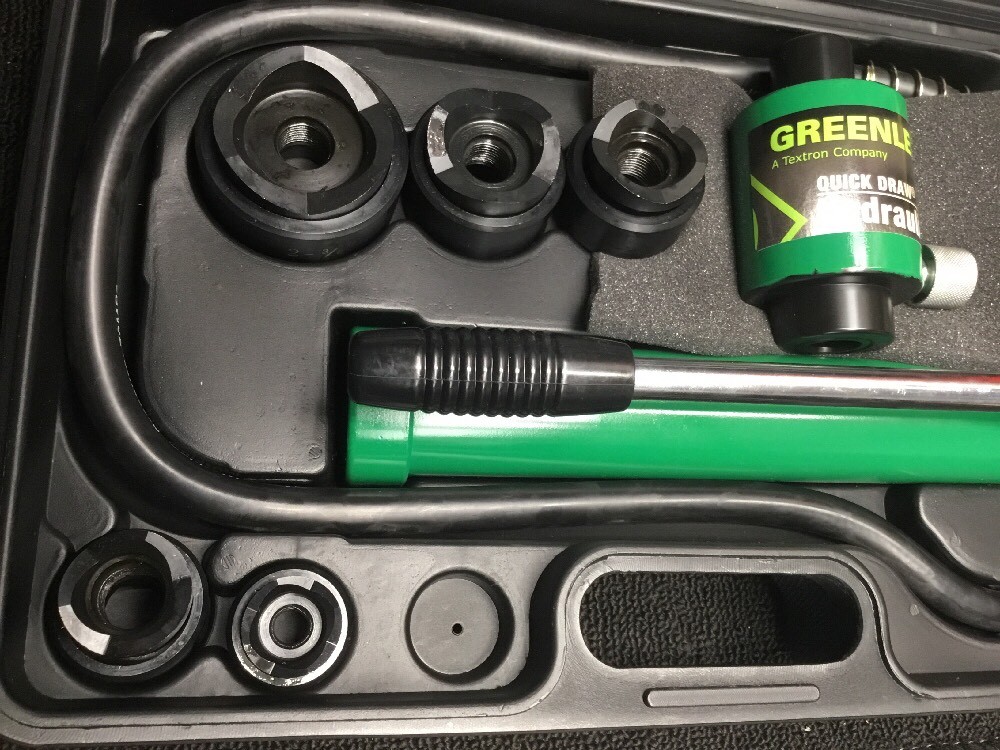 GREENLEE STYLE HYDRAULIC PUMP SET, NEW, KNOCKOUT SET, FREE EXTRAS, FAST SHIP