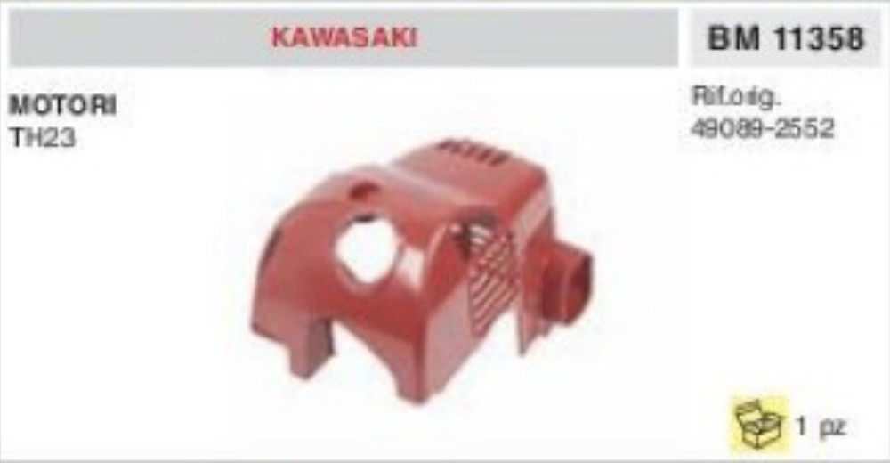 49089-2552 Upper Plastic Engine Cover Kawasaki TH23 TH 23