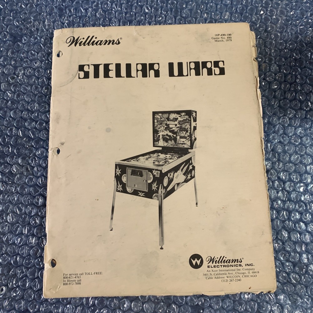 Stellar Wars Williams Pinball GAME owners manual