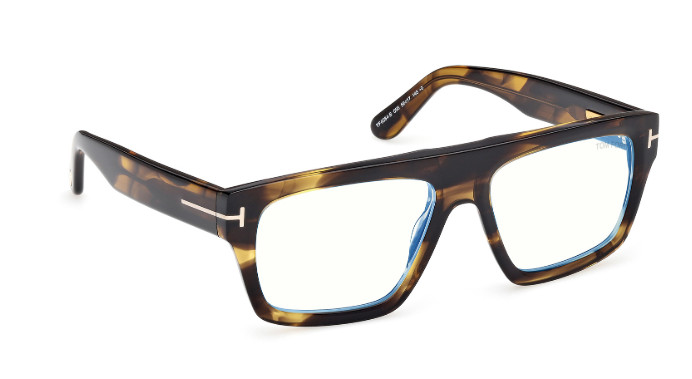 Tom Ford FT6084 B 056 Coloured Havana Rectangular Men's Eyeglasses