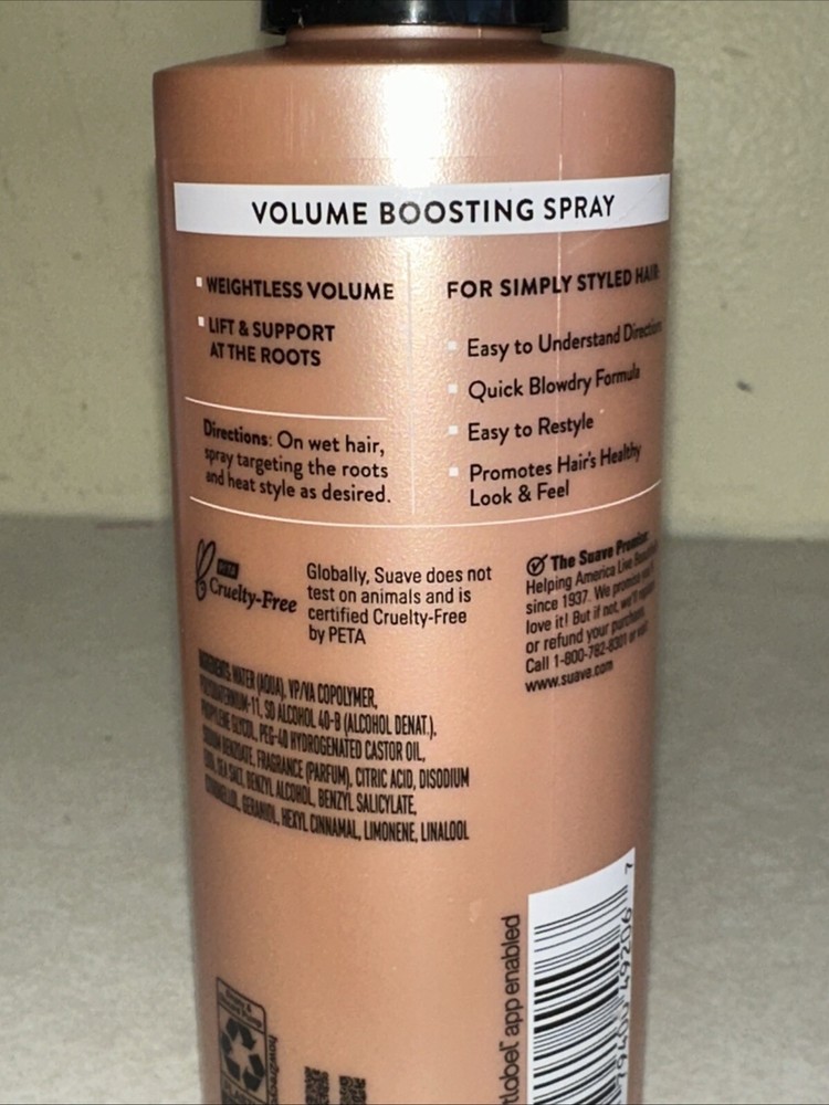 6 Pack Suave Root Lifting Volume Boosting Spray 6oz FREE SHIPPING