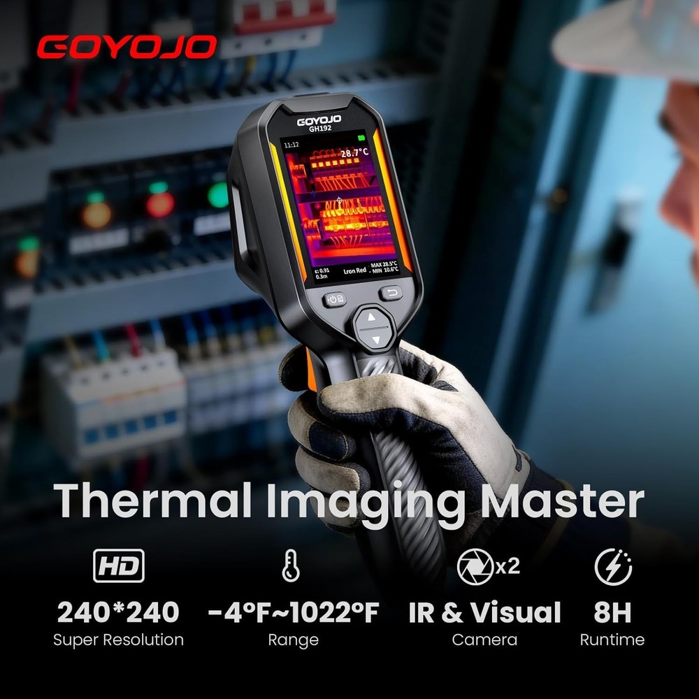 Handheld Thermal Imager with High-Resolution Display & 3 Imaging Modes for HVAC
