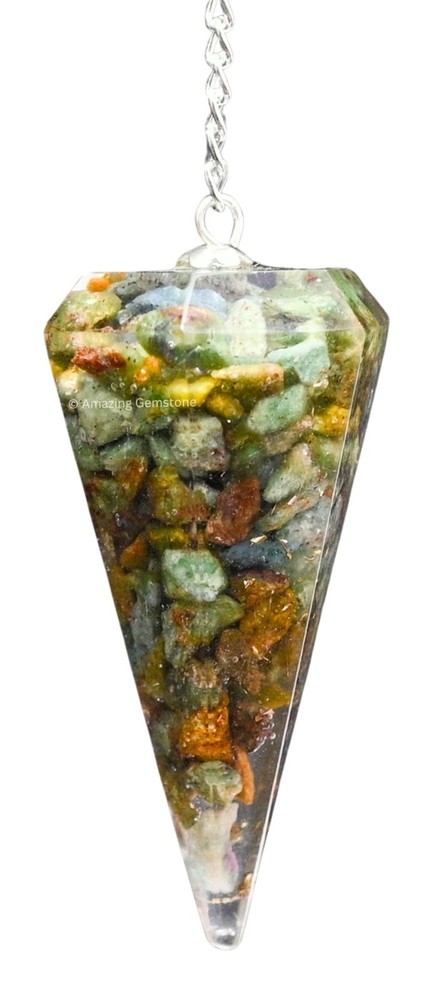 Ruby Zoisite Orgone Crystal Pendulums