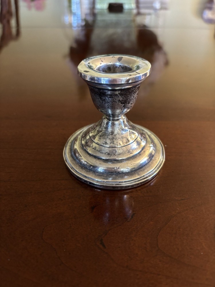 Vintage Arrowsmith Weighted Sterling Silver Candlestick 2 3/4”