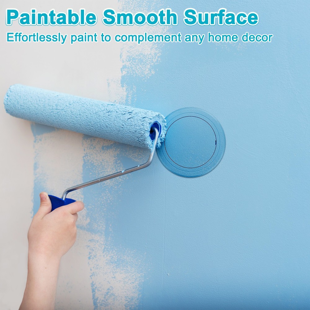 1-Pack Access Panel for Drywall, 5x5 Inch Round Plastic Removable [Gray]
