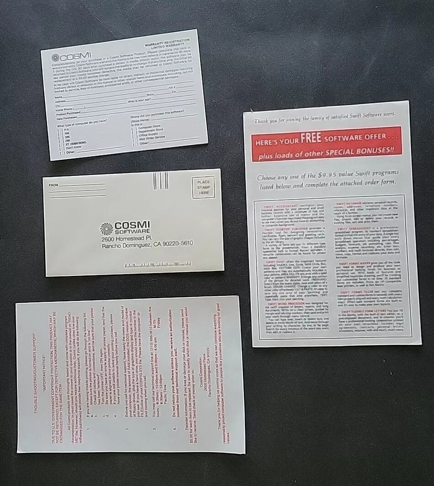 Vintage COSMI Forms Maker for Windows 3.1 3.0 Boxed 3.5" Floppy Disk 1992