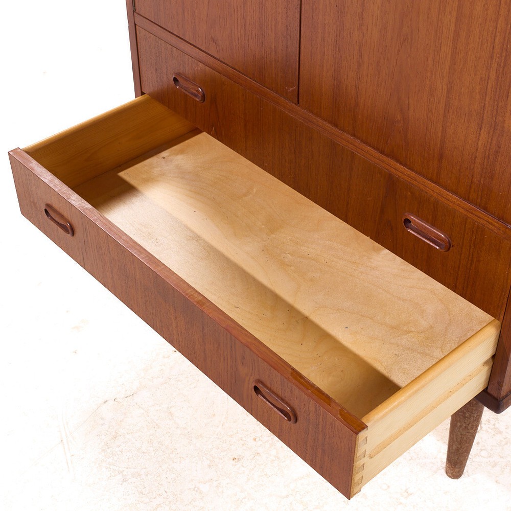Arne Vodder Style Mid Century Danish Teak Armoire
