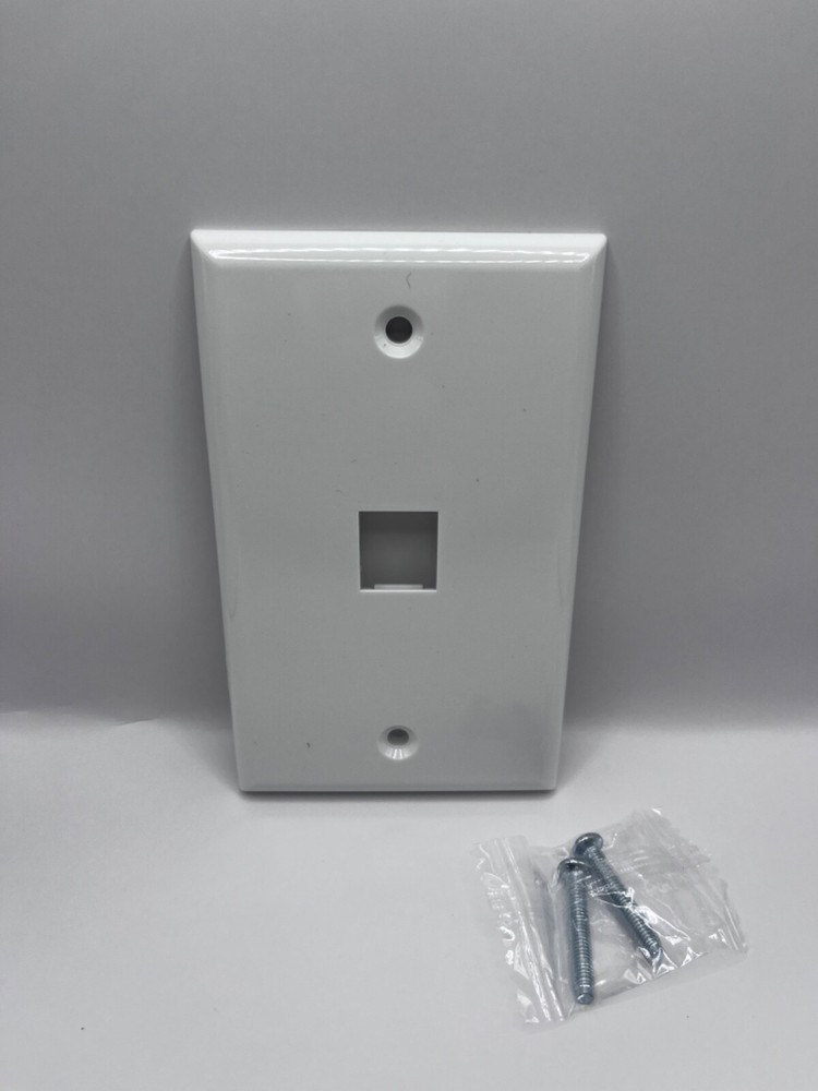 10 Pack - 1 Port 120-Type US Standard Wall Jack Faceplate