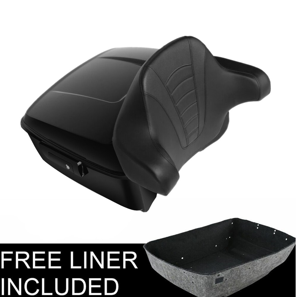 King Trunk Pad Mount Rack Fit For Harley Touring Models 2014-25 Black