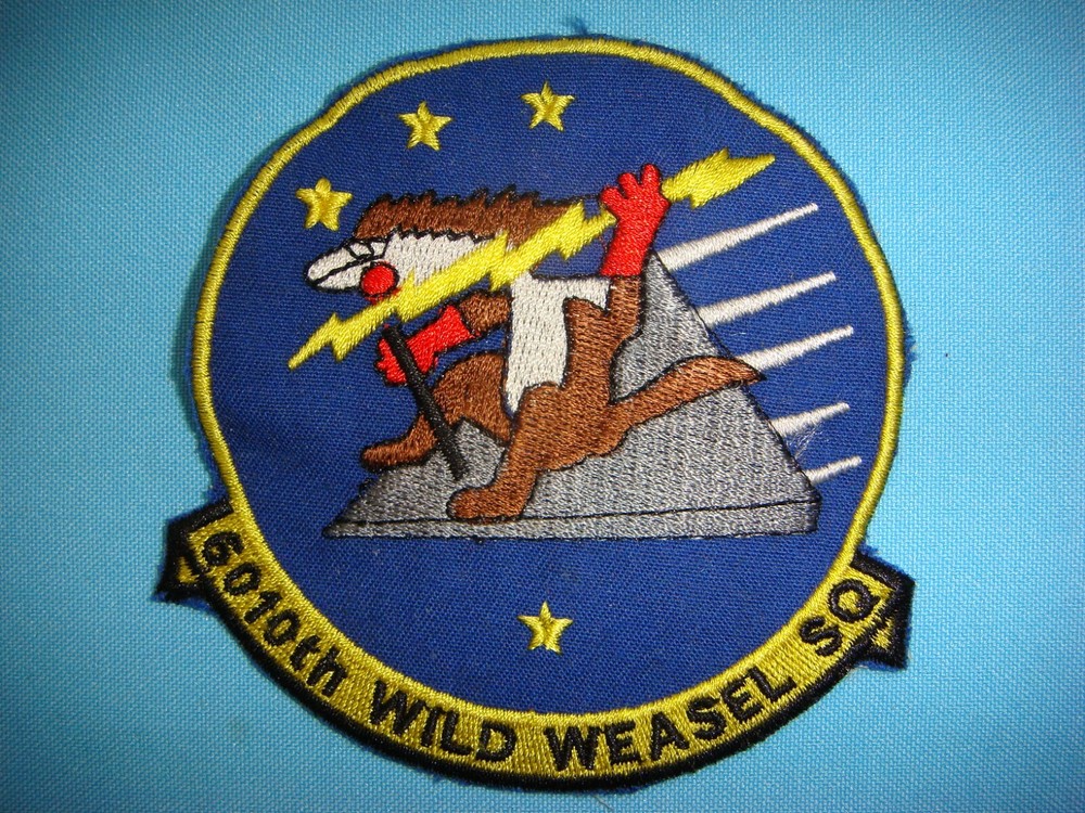 VIETNAM WAR PATCH, USAF 6010th  WILD WEASEL SQUADRON