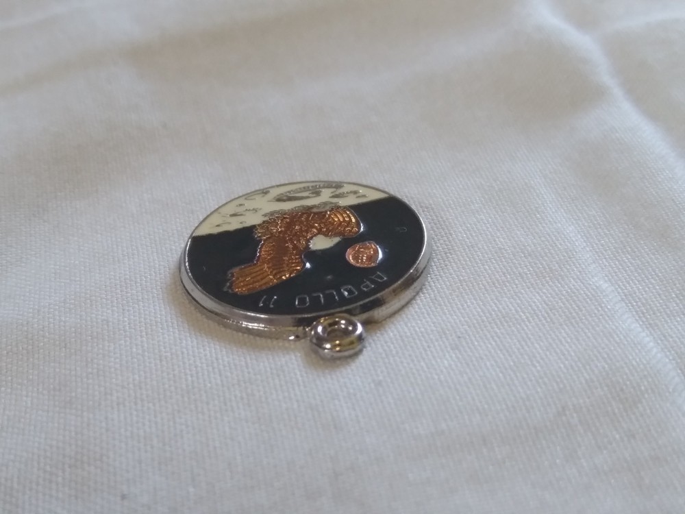 Vintage Personalized NASA Apollo 11 Lunar Mission Charm.