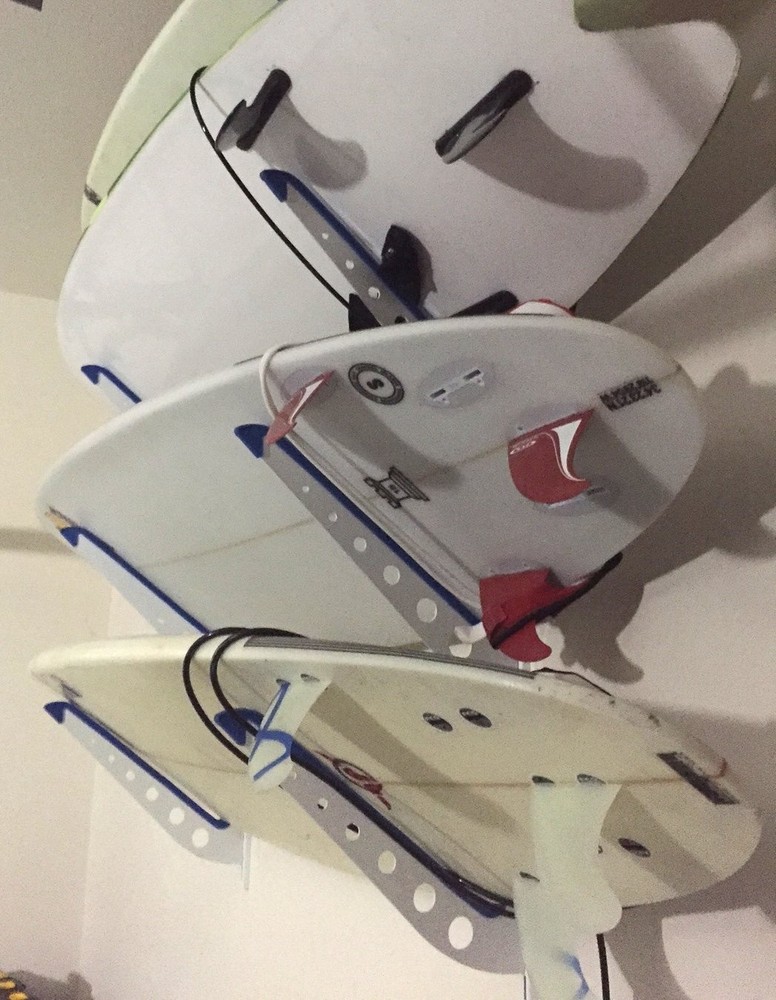 Metal Surfboard Storage Rack, 4 Surf Adjustable Home Wall Mount