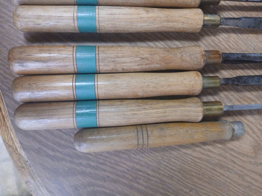 7 Buck bros. wood lathe tools
