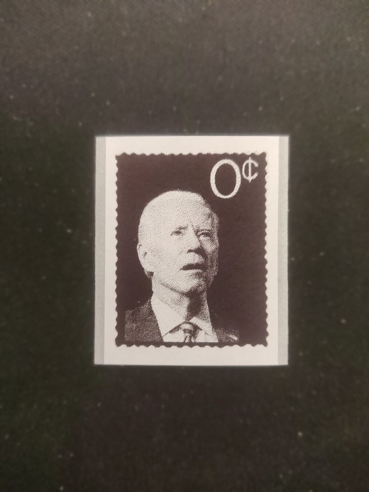 Clueless President Joe Biden  "Zero Cent" Worthless Postage Stamps 10 pcs