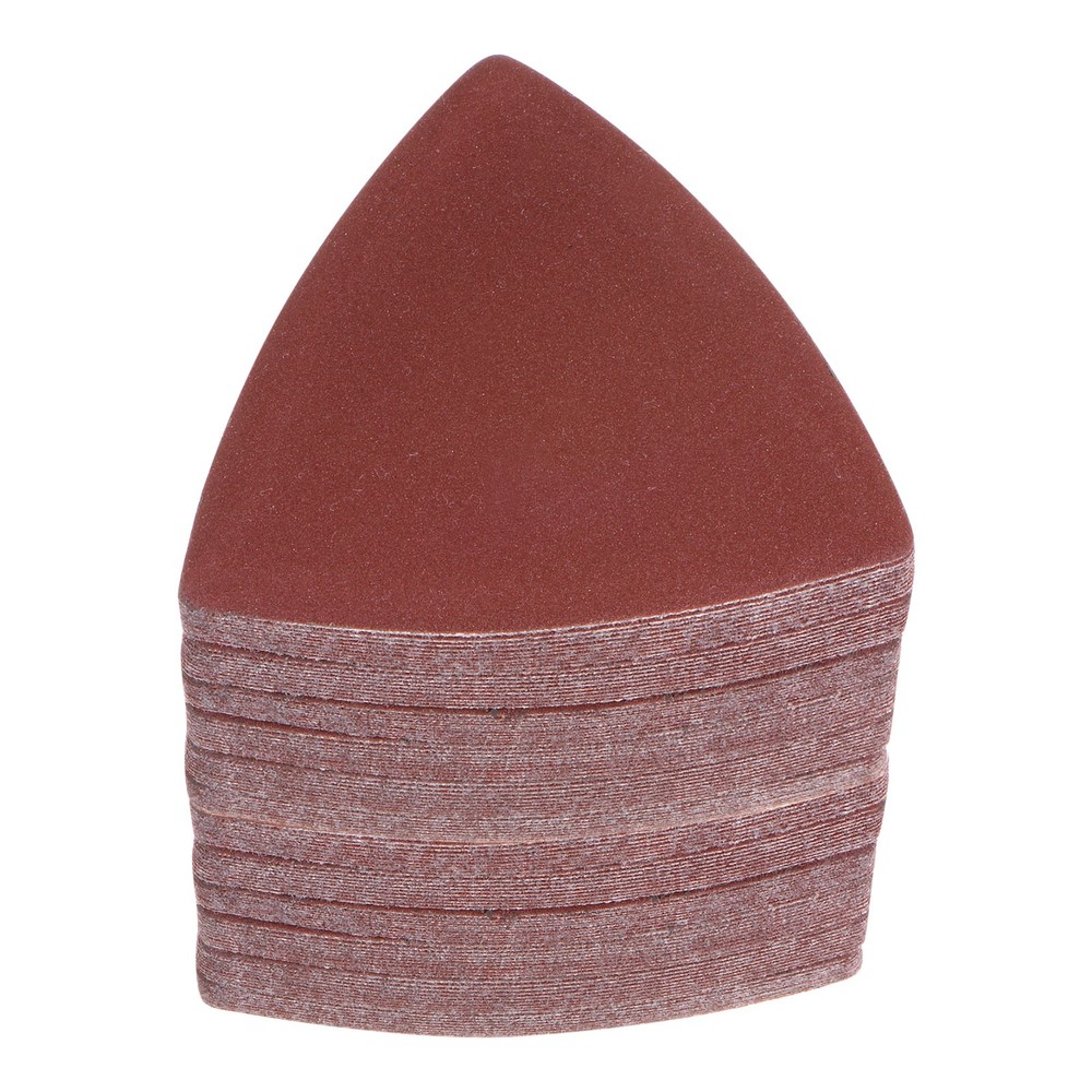 120pcs 320 Grits 80mm Aluminum Oxide Triangular Hook & Loop Sandpapers Pads