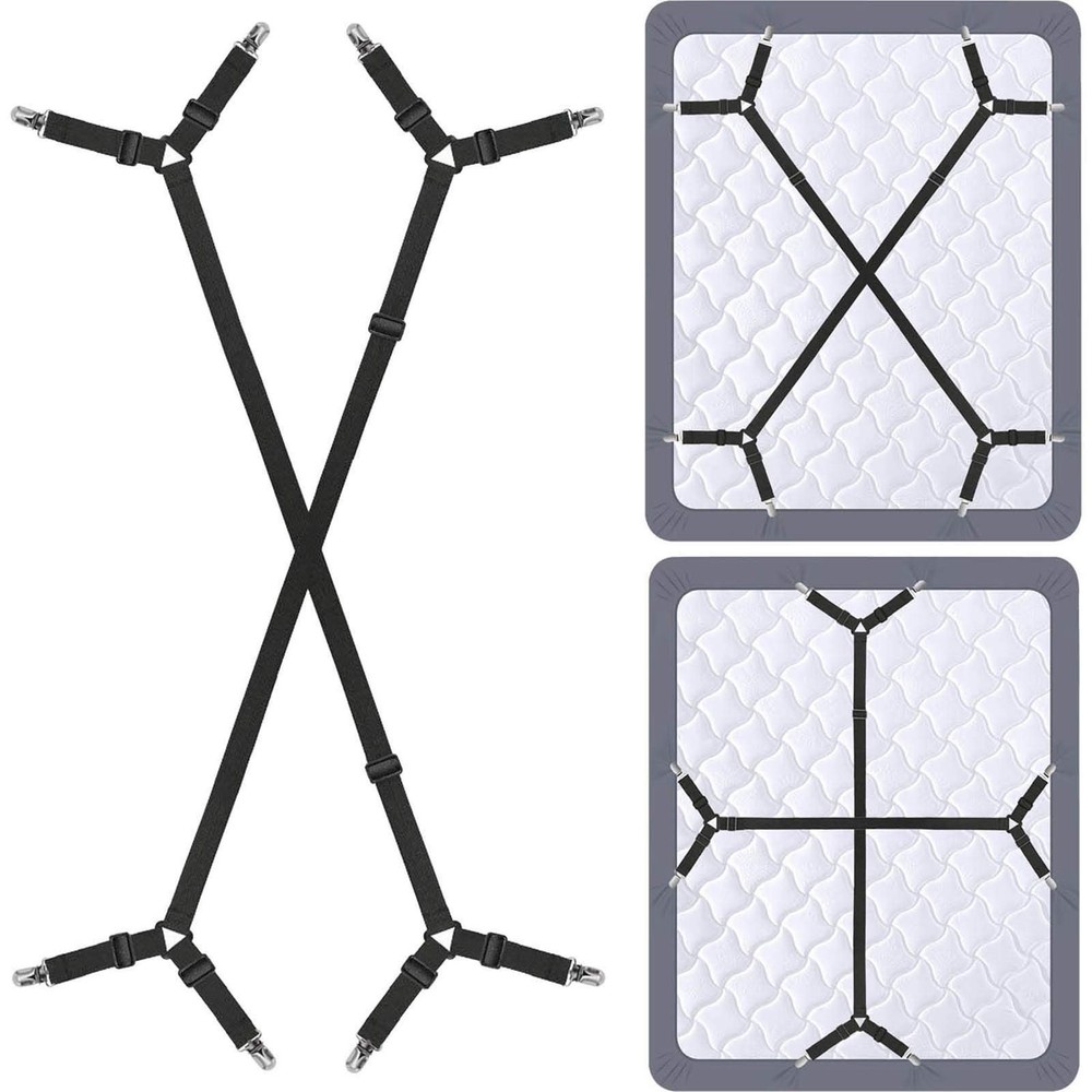 Bed Sheet Holder Straps - Sheet Straps Adjustable Bed Sheet Clips Fasteners ...