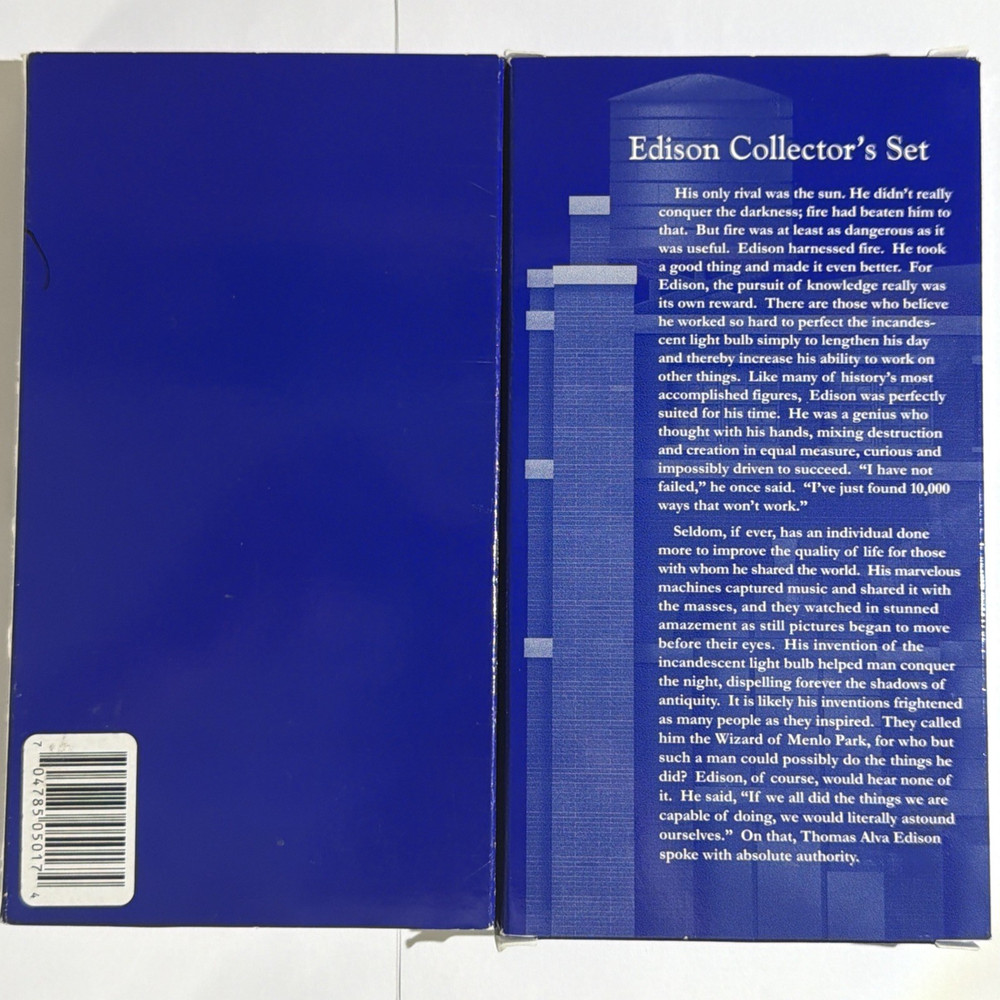 2004 THOMAS ALVA EDISON LIGHT COMMEMORATIVE SET!!