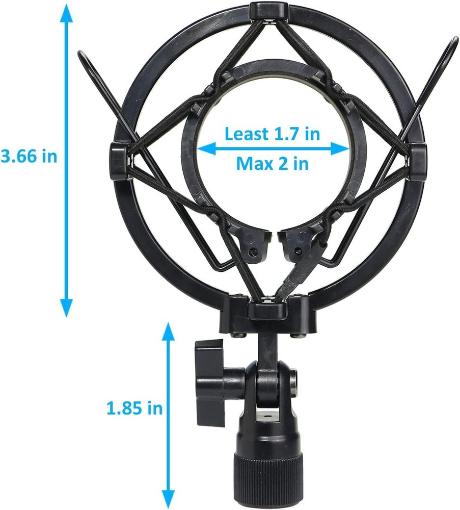 AT2020 Shock Mount with Pop Filter - Foam Windscreen with Microphone