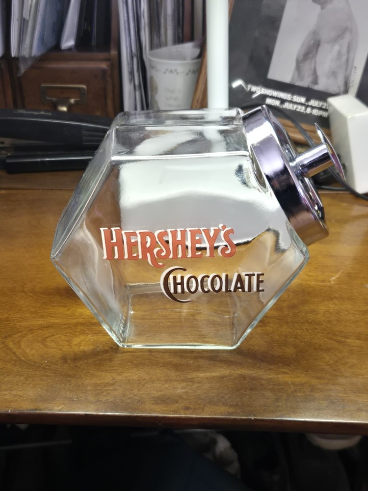 Vintage Hersheys Chocolate Counter Top Candy Jar