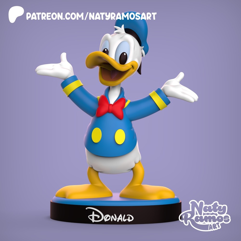 UNPAINTED Donald Duck 3D Printed Model Kit NR