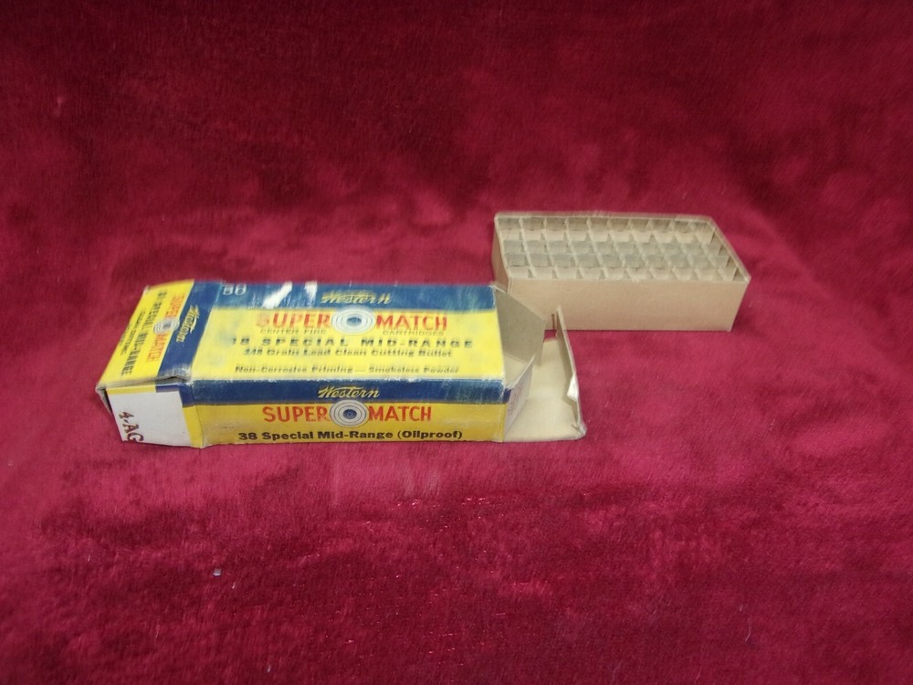 Vintage Western Super Match, 38 Special Mid-Range, Ammo Box, (Empty)