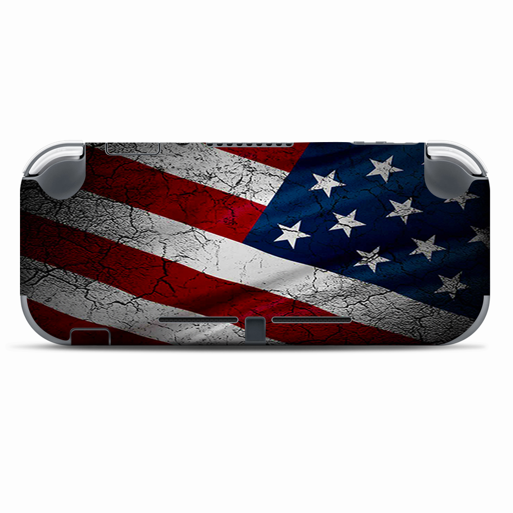 Skins Decals wrap for Nintendo Switch Lite - American Flag distressed wave