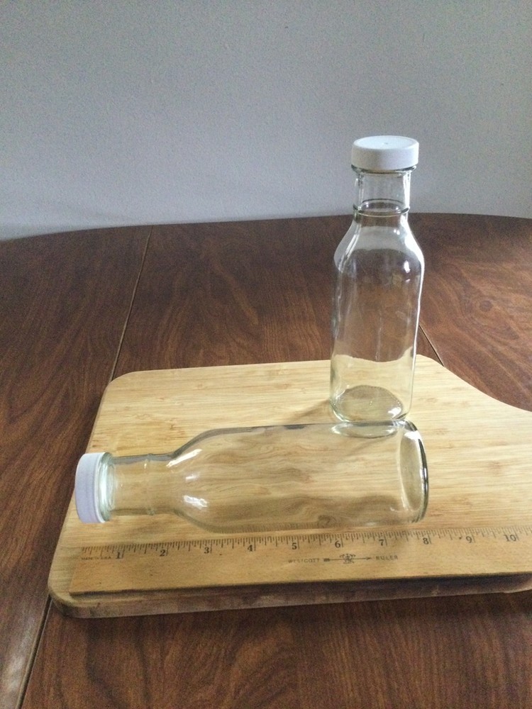 12 oz. clear glass bottle with cap