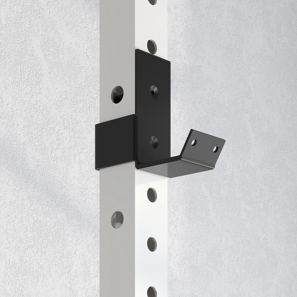 Folding Squat Rack with Pull Up Bar Wall Mounted and Adjustable Power Rack White