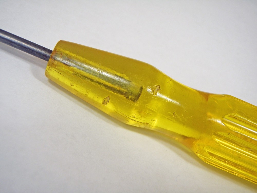 STANLEY Bell System Flat Blade Screwdriver KS6854 Yellow Plastic Handle GUC