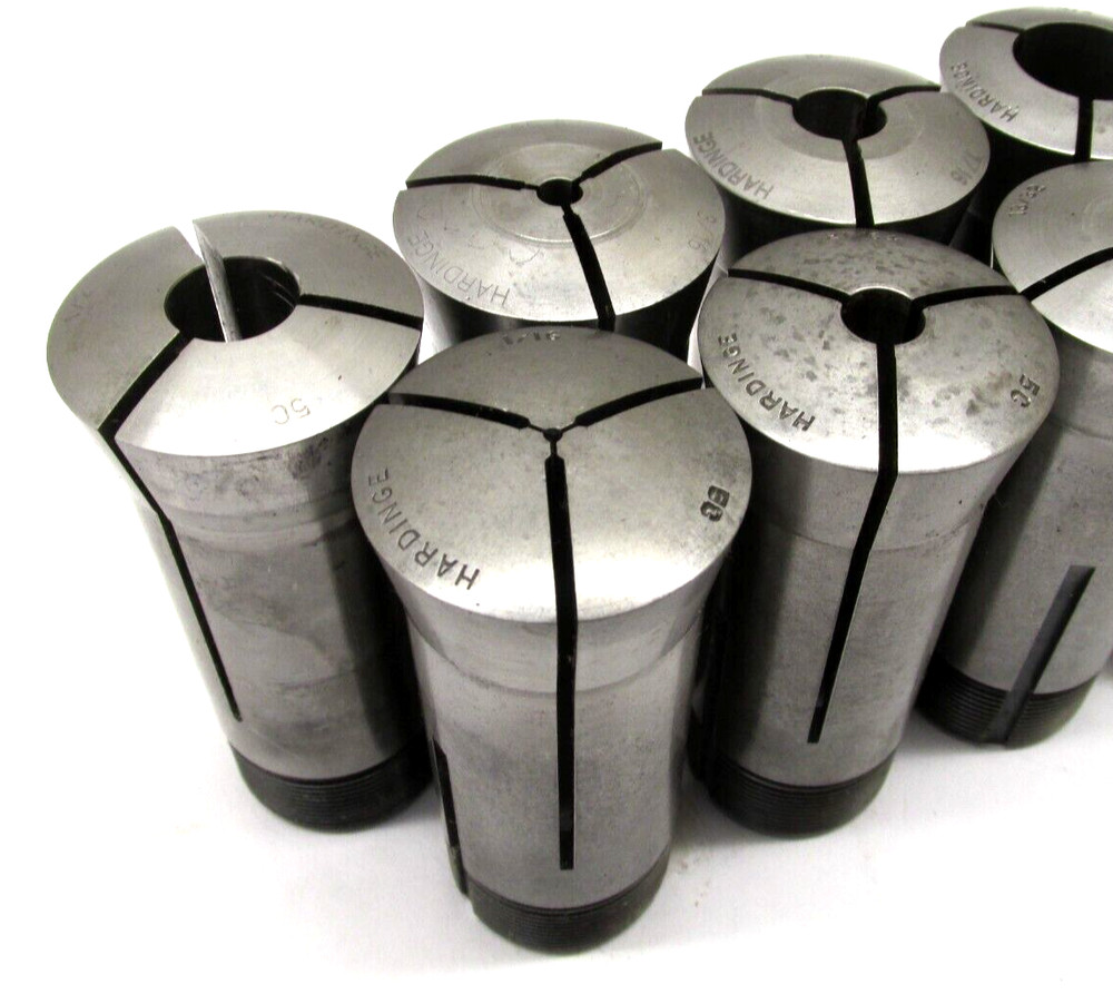 10 ASSORTED HARDINGE 5C ROUND COLLETS