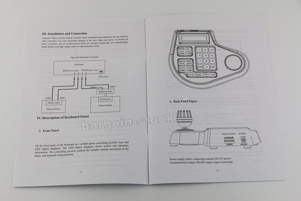 4-Axis 4D PTZ Joystick Controller Keyboard RS485 CCTV PTZ Security Camera DVR